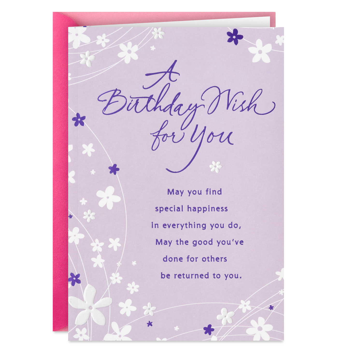 A Day Blessed With Peace, Joy and Happiness Birthday Card