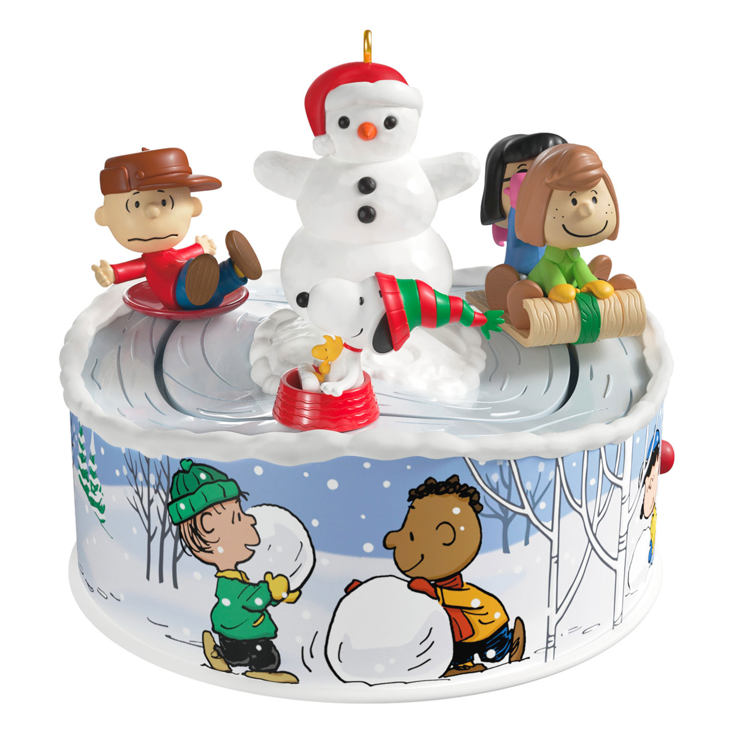 The Peanuts® Gang Let’s Go Sledding! Musical Ornament With Light and Motion