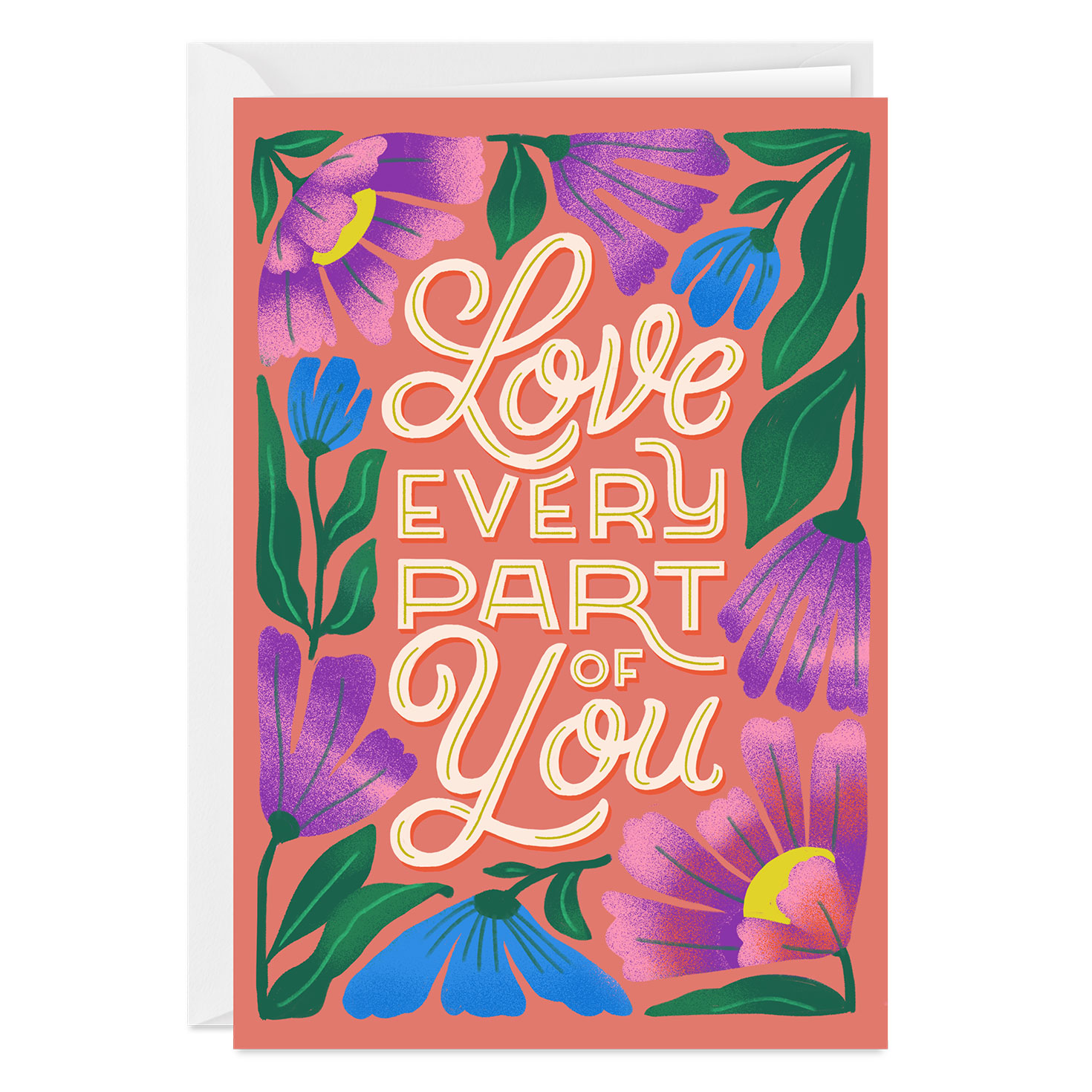 Bold Wildflowers Custom Love Card
