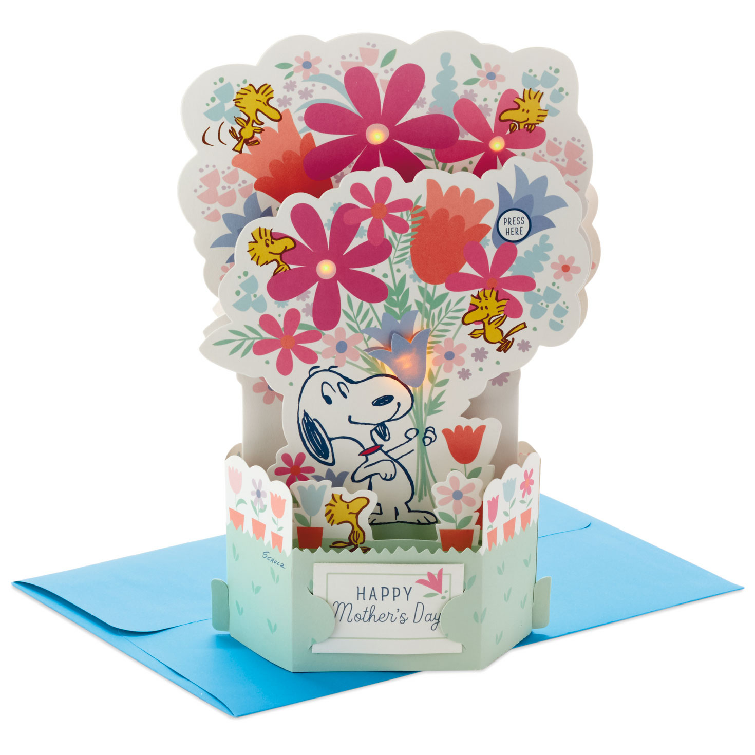 Peanuts® Snoopy With Bouquet Musical 3D Pop-Up Mother’s Day Card With Lights