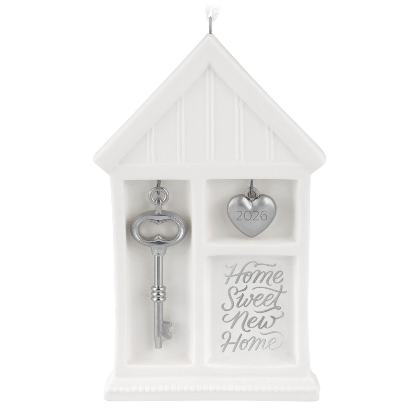 Home Sweet New Home 2026 Porcelain and Metal Ornament